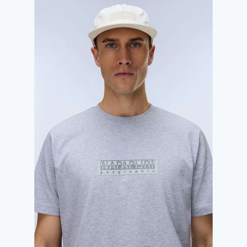 Мъжка тениска Napapijri S-Box Logo light grey melange 3