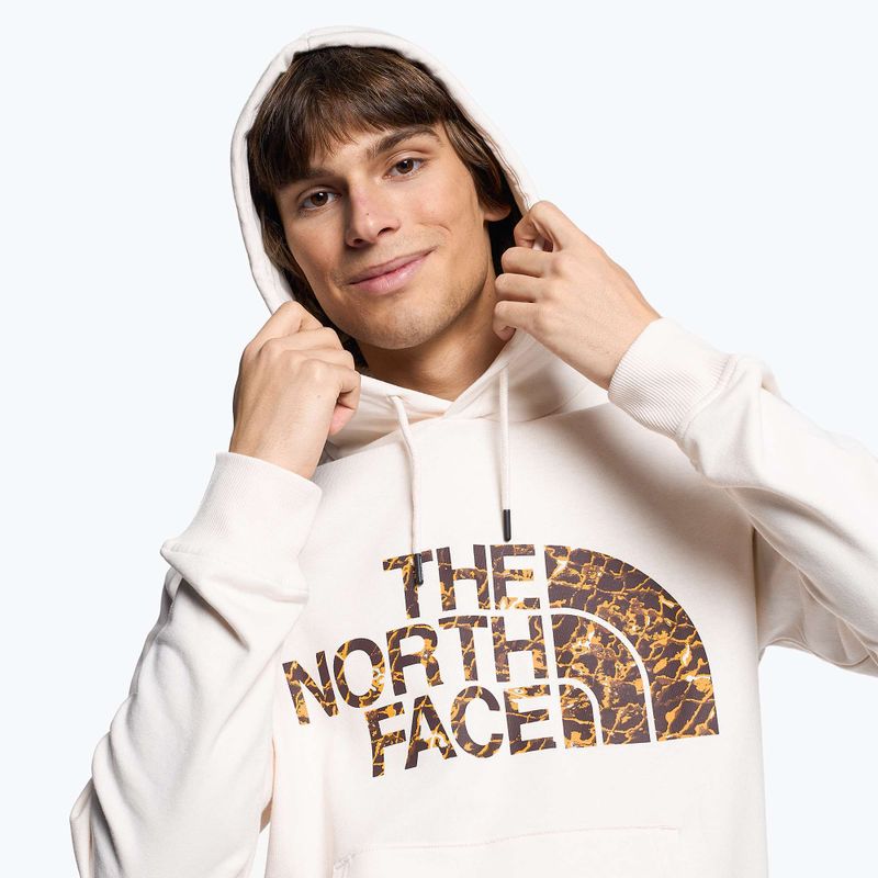 Мъжки суитшърт The North Face Standard gardenia white/coal brown water distortion print 3