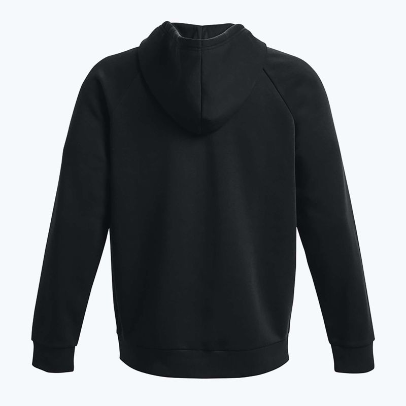 Мъжки суитшърт Under Armour Rival Fleece FZ черен/бял 5