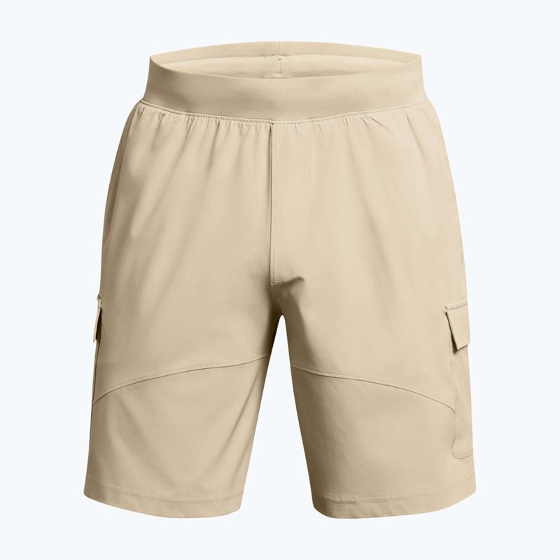Мъжки шорти за тренировка Under Armour Stretch Woven Cargo, цвят каки/черно 5