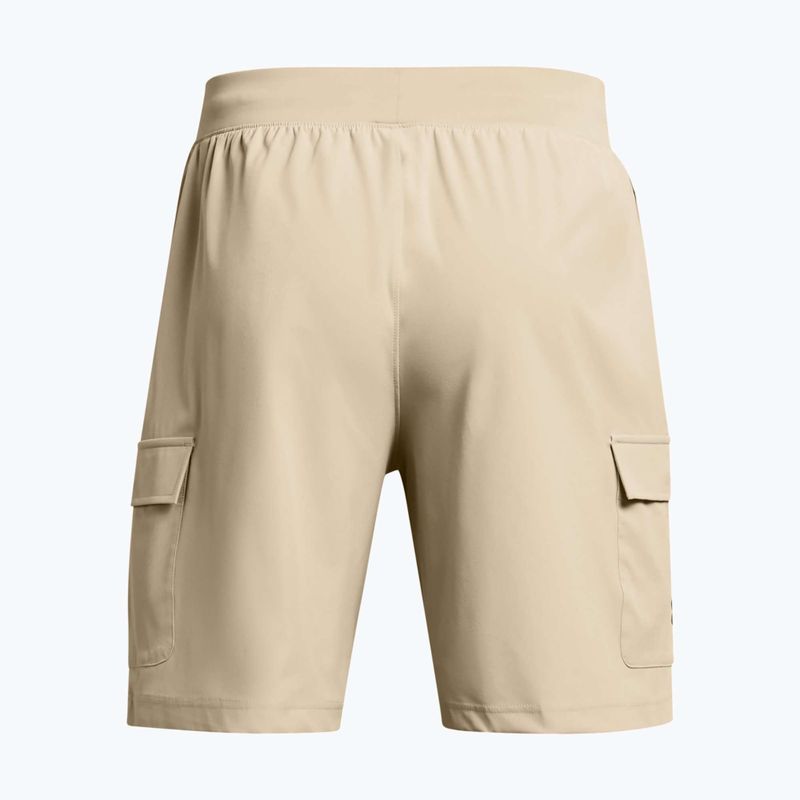 Мъжки шорти за тренировка Under Armour Stretch Woven Cargo, цвят каки/черно 6