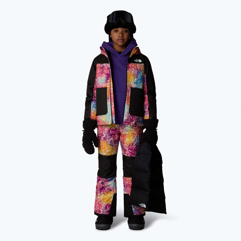 Детски скиорски панталони The North Face Freedom Insulated radiant poppy blowing wind print 2