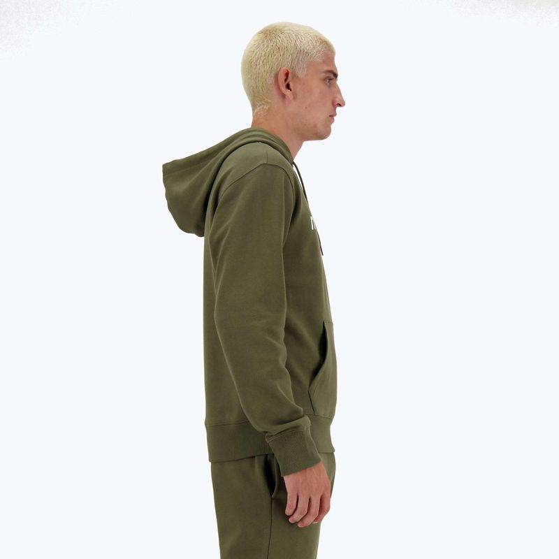 Мъжка качулка New Balance Core Fleece Hoodie dark moss 2