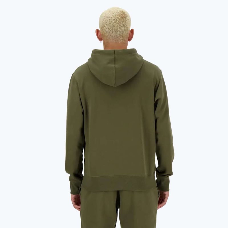 Мъжка качулка New Balance Core Fleece Hoodie dark moss 3