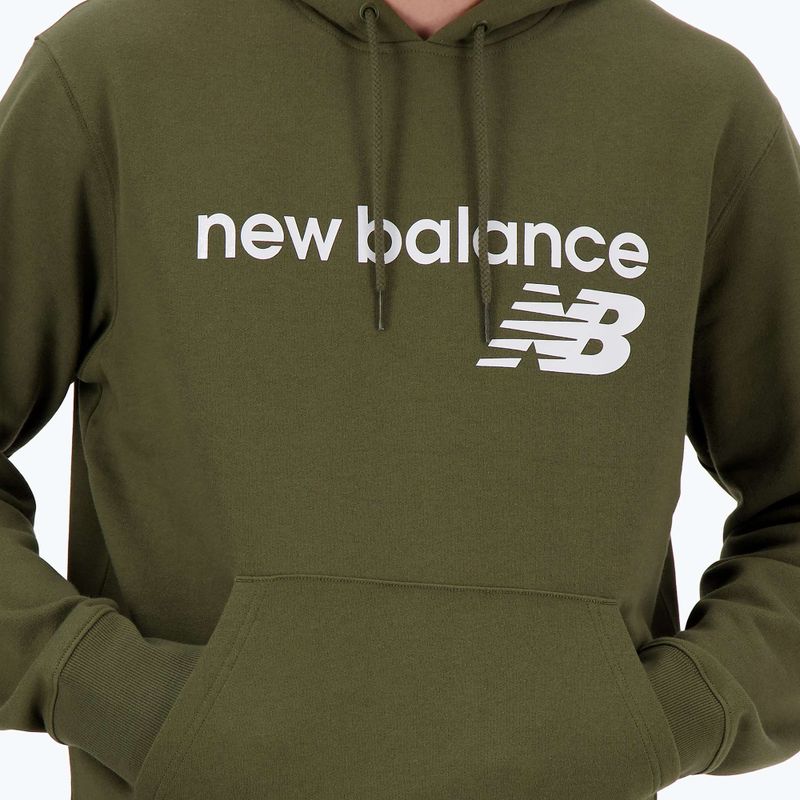Мъжка качулка New Balance Core Fleece Hoodie dark moss 4