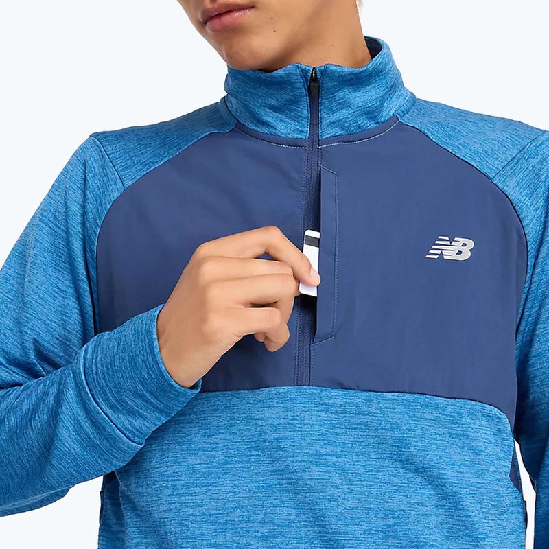 Мъжка блуза с дълъг ръкав за бягане New Balance Athletics Heat Grid 1/2 Zip heron blue 5
