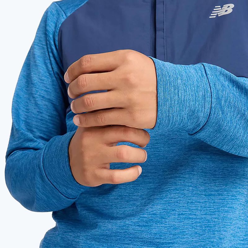 Мъжка блуза с дълъг ръкав за бягане New Balance Athletics Heat Grid 1/2 Zip heron blue 6