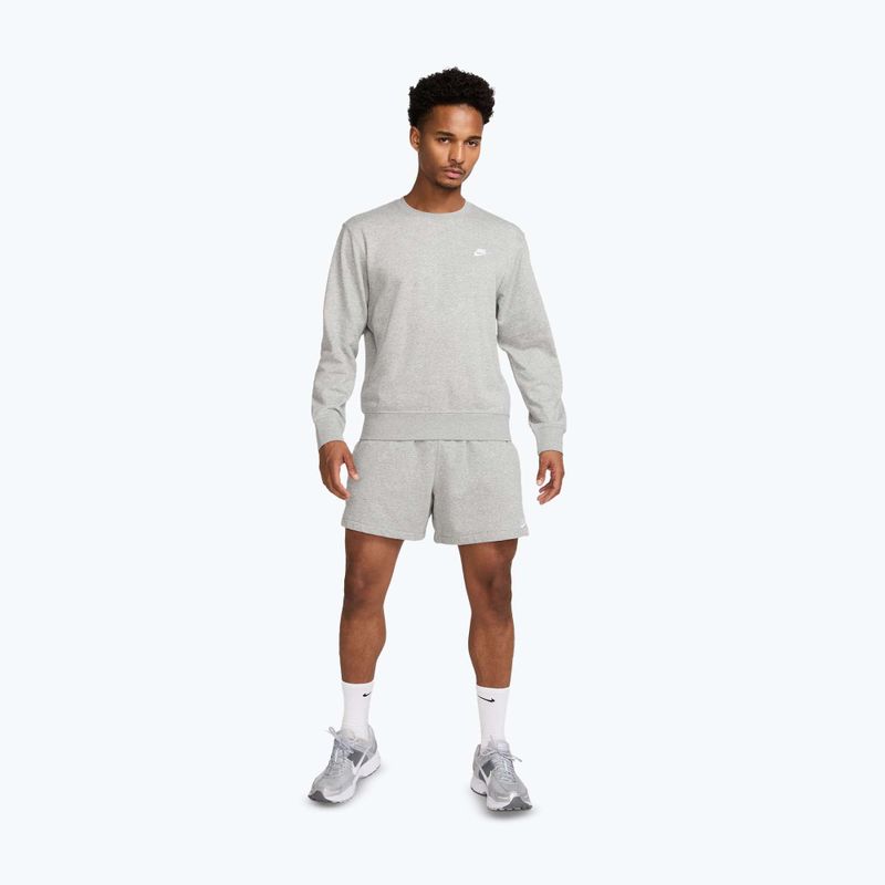 Мъжки суитшърт Nike Club French Terry Crew dark grey heather/white 2