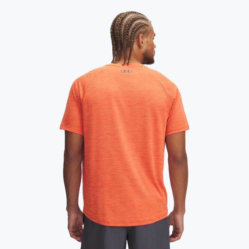 Мъжка тениска за обучение Under Armour Tech Textured fire/ares red/castlerock 2
