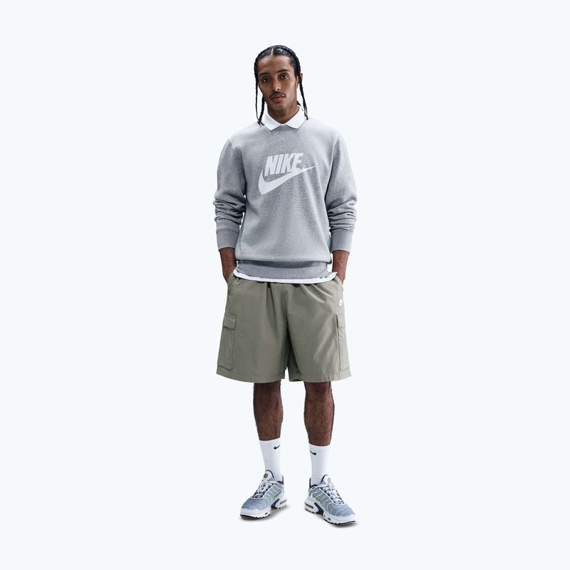 Мъжки суитшърт Nike Sportswear Club Graphic Fleece Crew dark grey heather/white 2