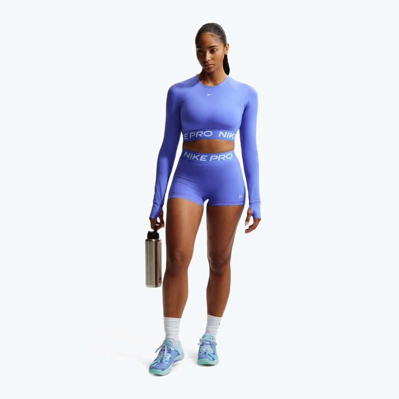 Дамски шорти Nike Pro Mid-Rise Biker 3" sapphire/white 2