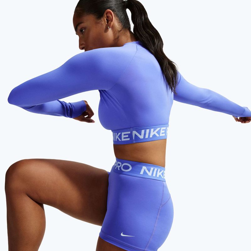 Дамски шорти Nike Pro Mid-Rise Biker 3" sapphire/white 5