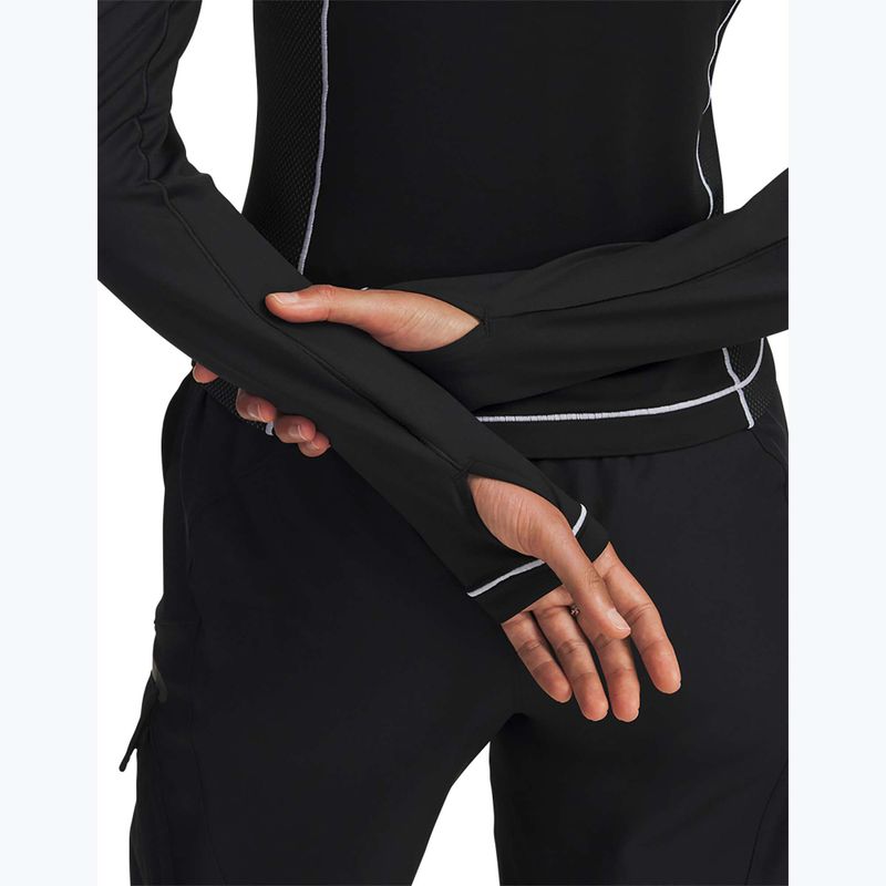 Дамска блуза с дълъг ръкав за тренировка Under Armour ColdGear Textured 1/2 Zip black/white/metalic silver 4