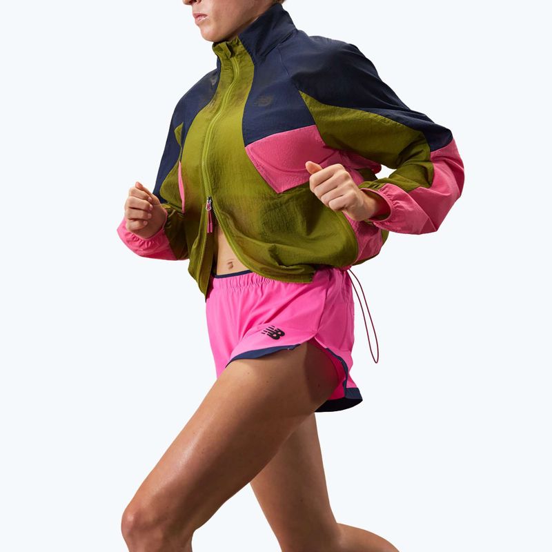 Дамски шорти за бягане New Balance Run Essentials 3“ pink heat 2
