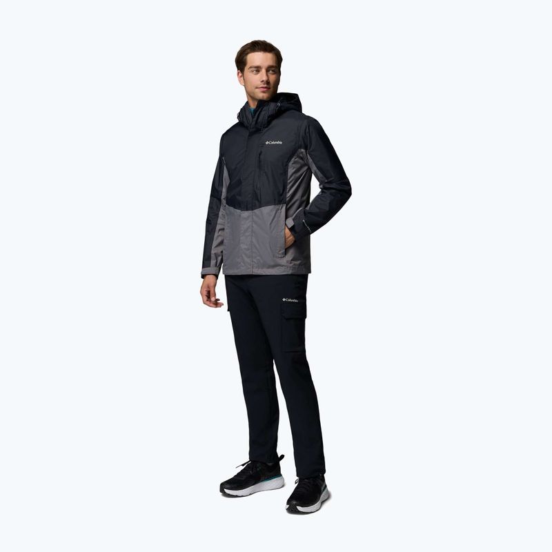 Мъжко яке за дъжд Columbia Pouring Adventure III black/city grey 2