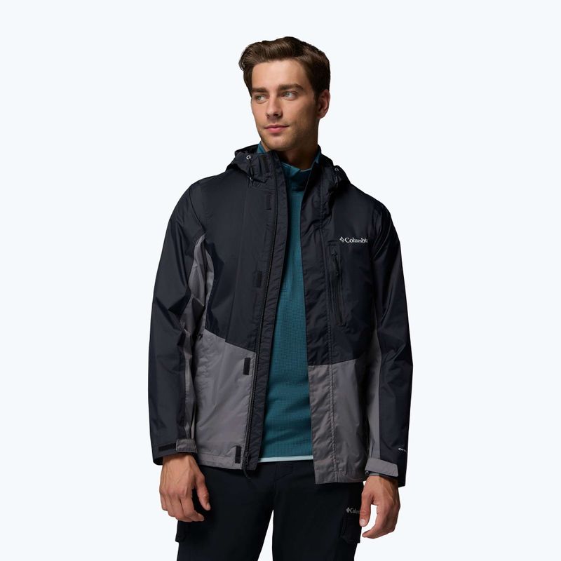 Мъжко яке за дъжд Columbia Pouring Adventure III black/city grey 5