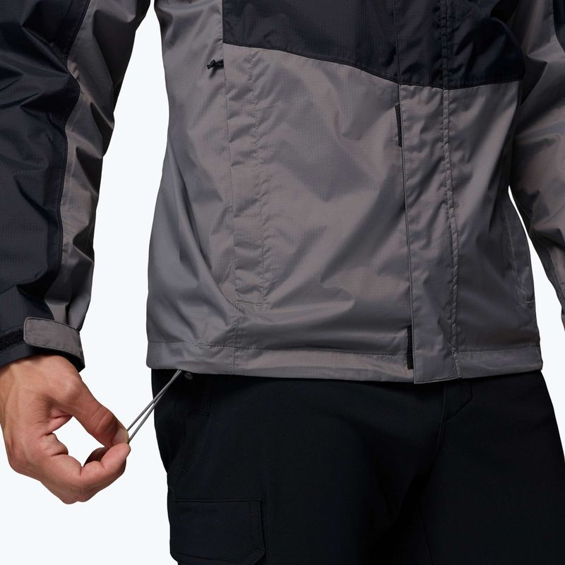 Мъжко яке за дъжд Columbia Pouring Adventure III black/city grey 8
