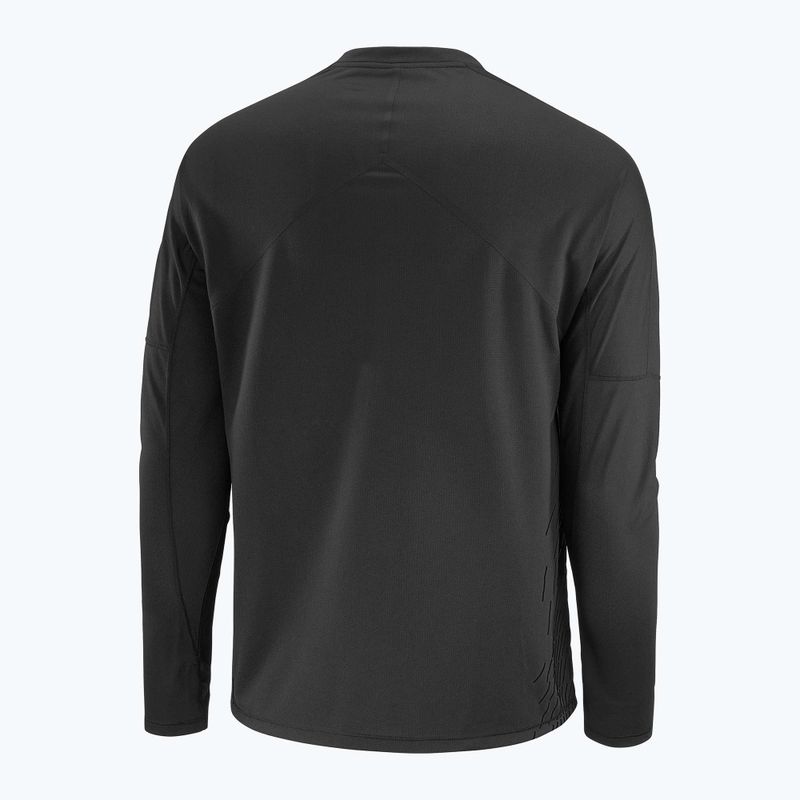 Мъжка блуза с дълъг ръкав за бягане Salomon Sense Aero GFX deep black 4