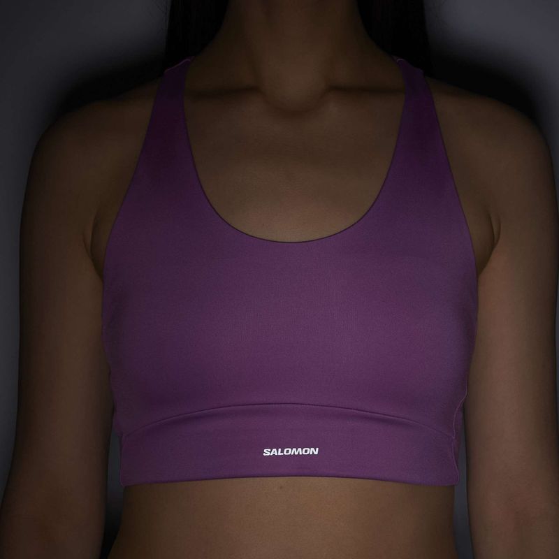 Спортен сутиен Salomon SHAKEout Core iris orchid 6