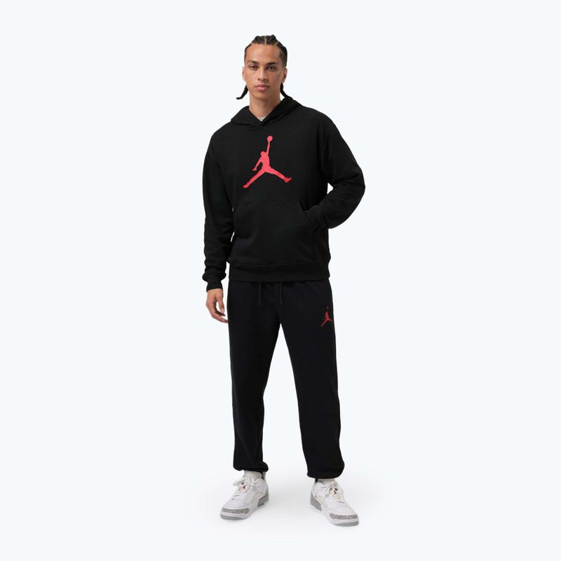 Мъжки суичър Jordan Pullover Hoodie black/gym red 2