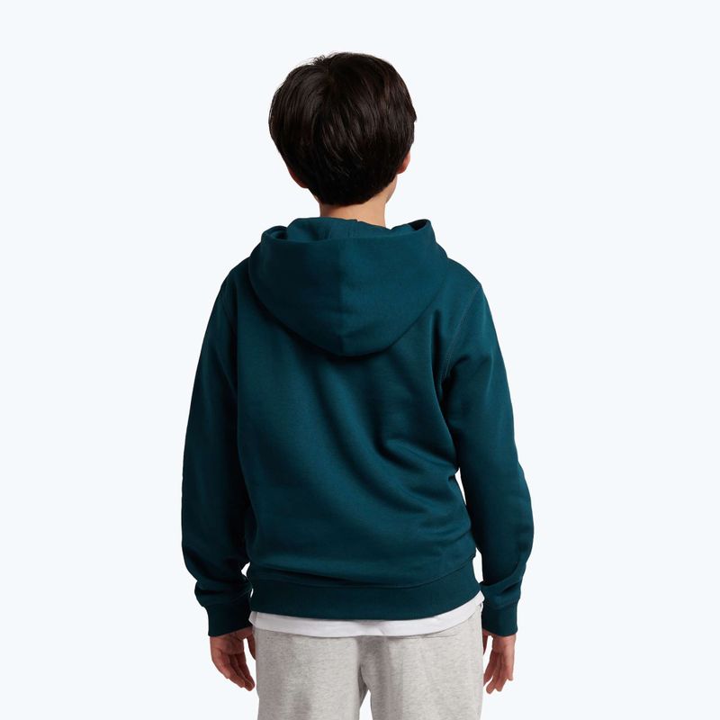 Детски суитшърт New Balance Brush Back Small Logo Hoodie medusa green 3