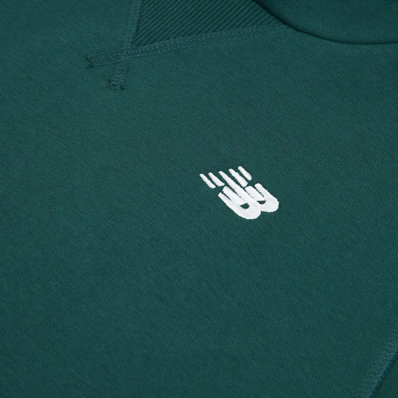 Детски суитшърт New Balance Brush Back Small Logo Hoodie medusa green 8