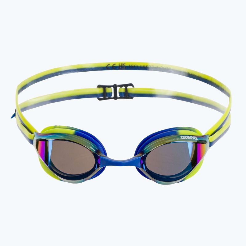 Очила за плуване за деца Arena Python Mirror Jr blue/blue/lime 2