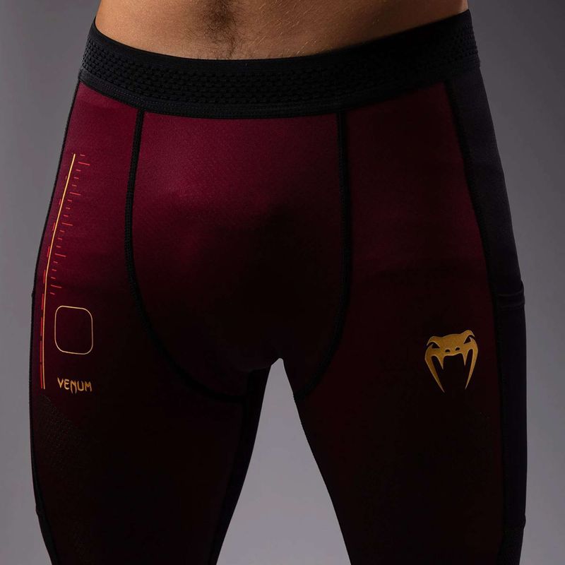 Мъжки тренировъчни гамаши Venum Tactical XT Spats black/burgundy/gold 6