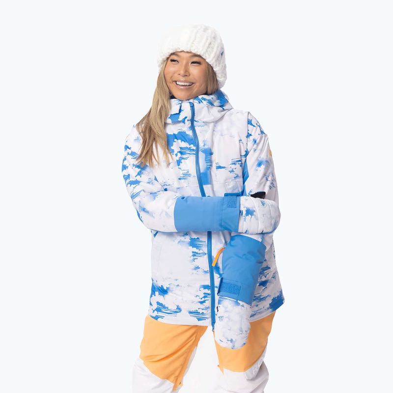 Дамско яке за сноуборд ROXY Chloe Kim лазурно сини облаци 5