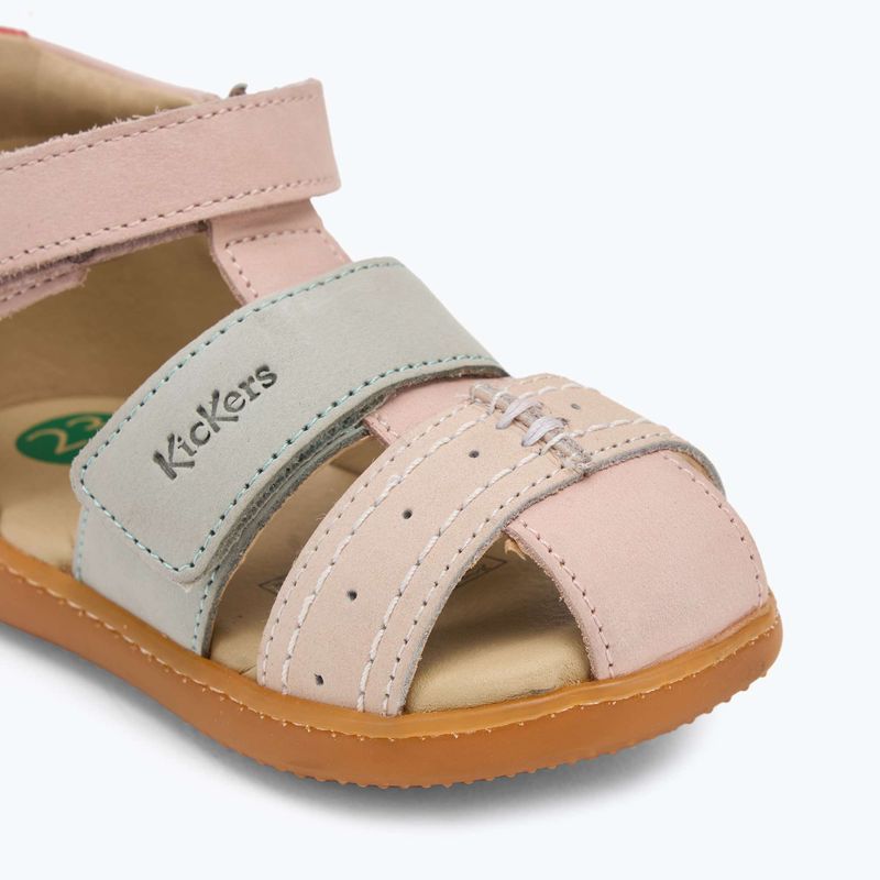 Детски сандали Kickers Kick Bazar в светло розово/цветно 7