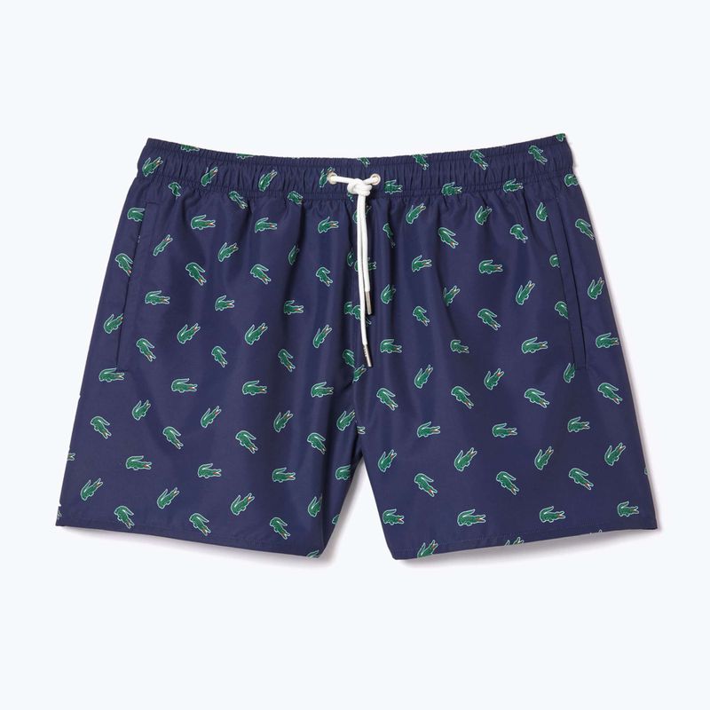 Мъжки къси панталони за плуване Lacoste MH7188 navy blue/multico 5