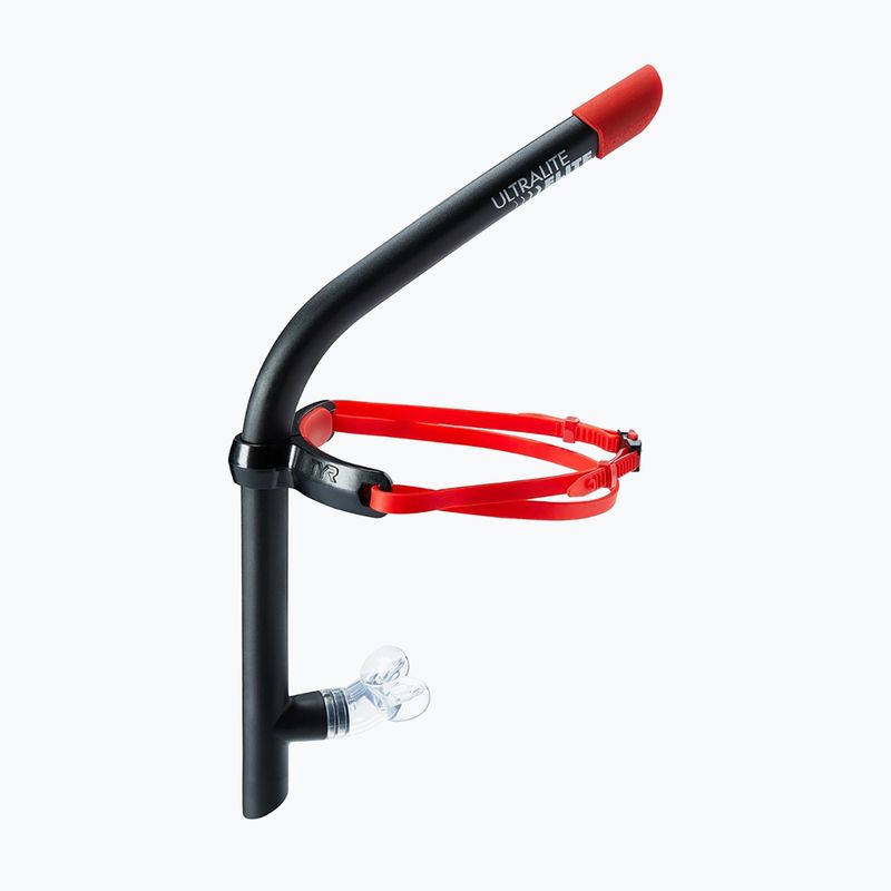 TYR Ultralite Snorkel Elite предна тръба за плуване черно и червено LSNKLELT_001 4