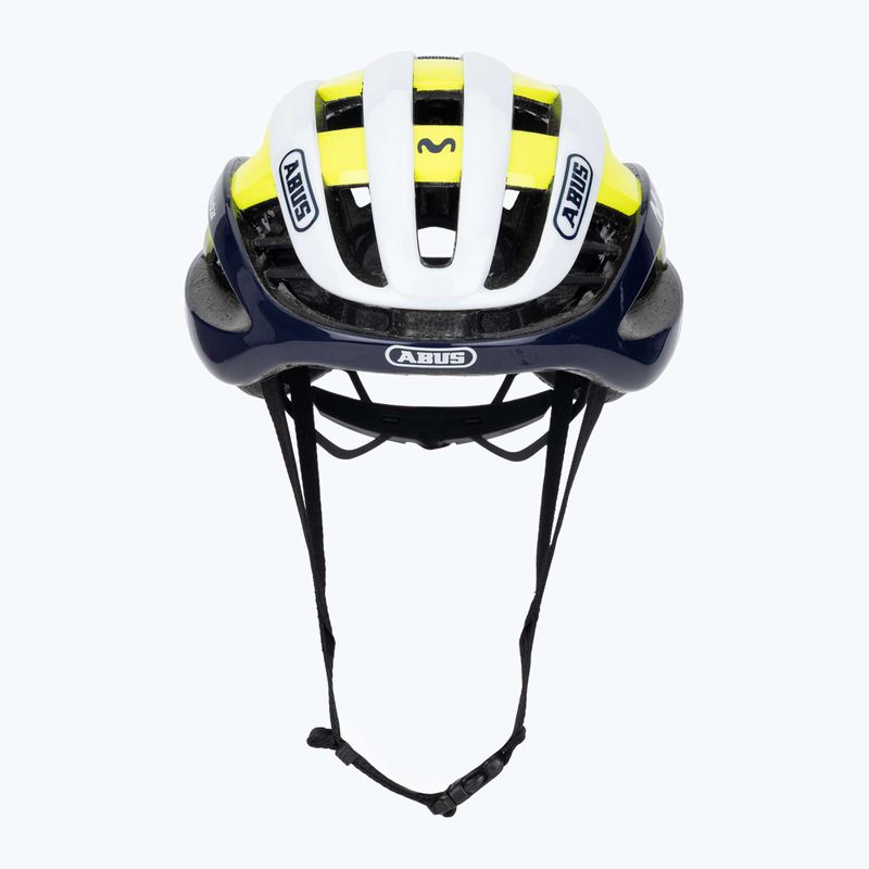 ABUS AirBreaker Movistar Team 24 тъмножълта/жълта/бяла велосипедна каска 2