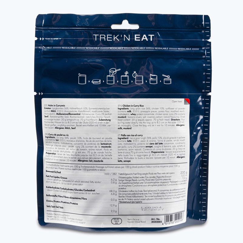 Лиофилизирана храна Trek'n Eat Пиле в къри сос с ориз 2
