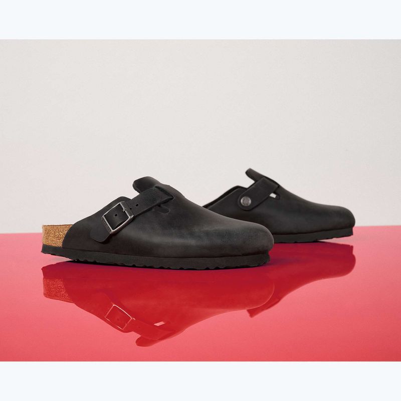 BIRKENSTOCK Boston LEOI Тесни черни джапанки 8
