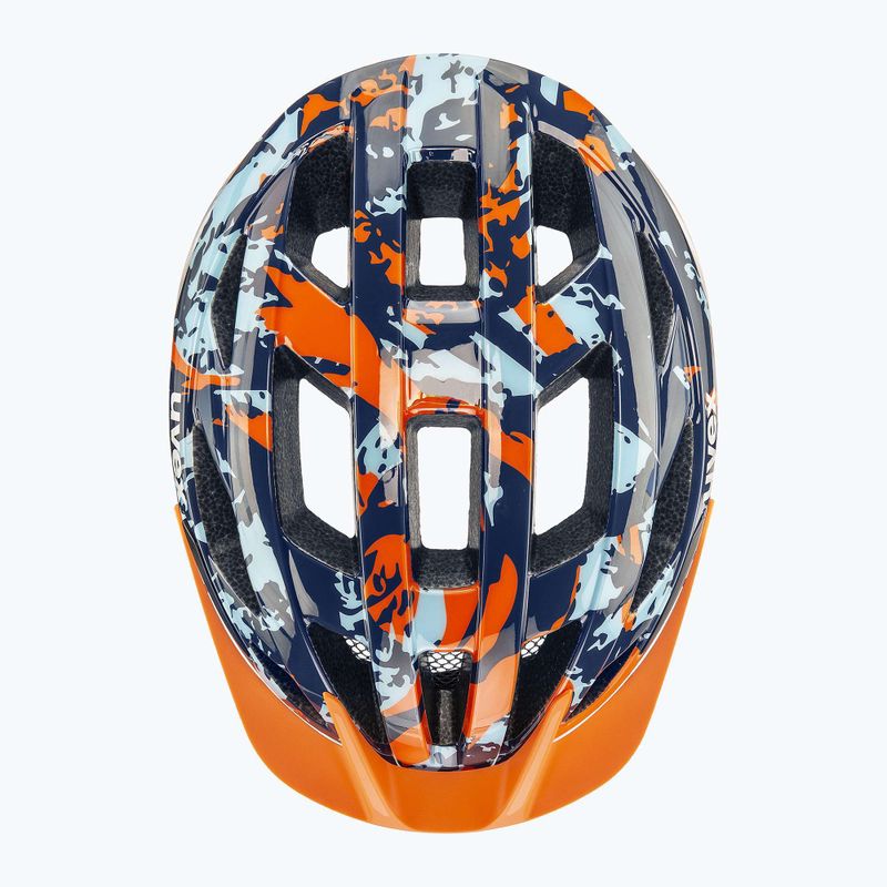 Детска велосипедна каска UVEX Air Wing 2 papaya/bubble blue 11