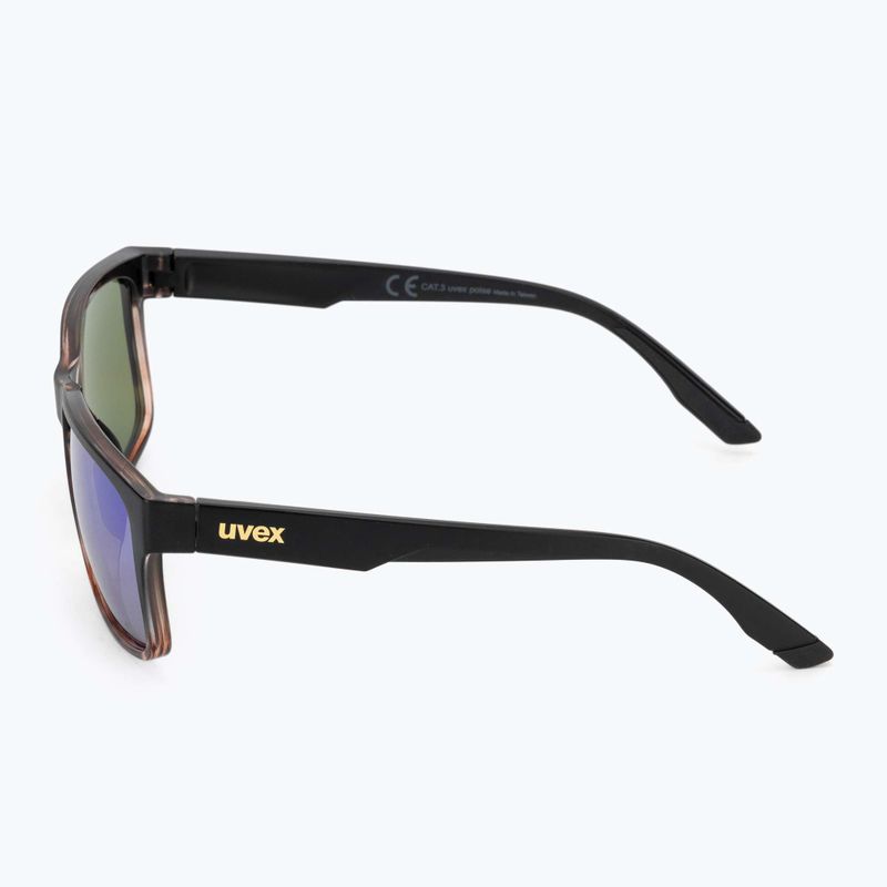 Слънчеви очила UVEX Poise black demi matt/mirror green 4