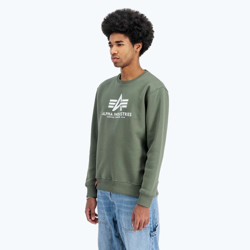 Alpha Industries мъжки суитшърт Basic тъмно маслинен 4