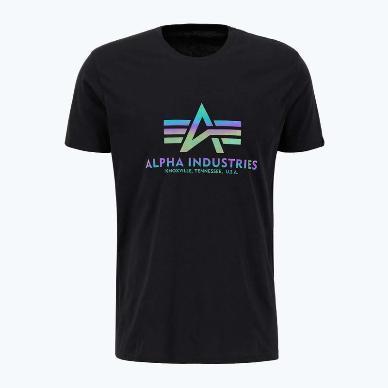 Alpha Industries мъжка тениска Basic Rainbow Reflective black 4