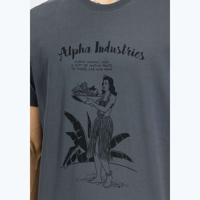 Alpha Industries мъжка тениска Hawaii vintage grey 6