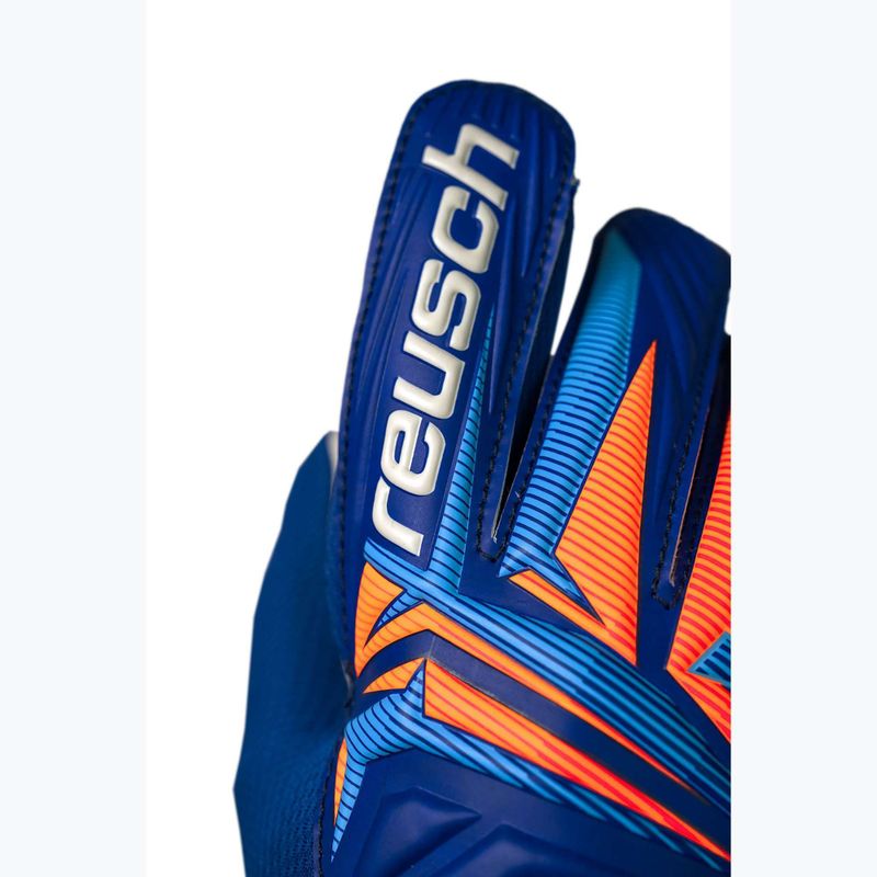 Детски вратарски ръкавици Reusch Attrakt Starter Solid Junior sharp blue/white/shocking orange 5