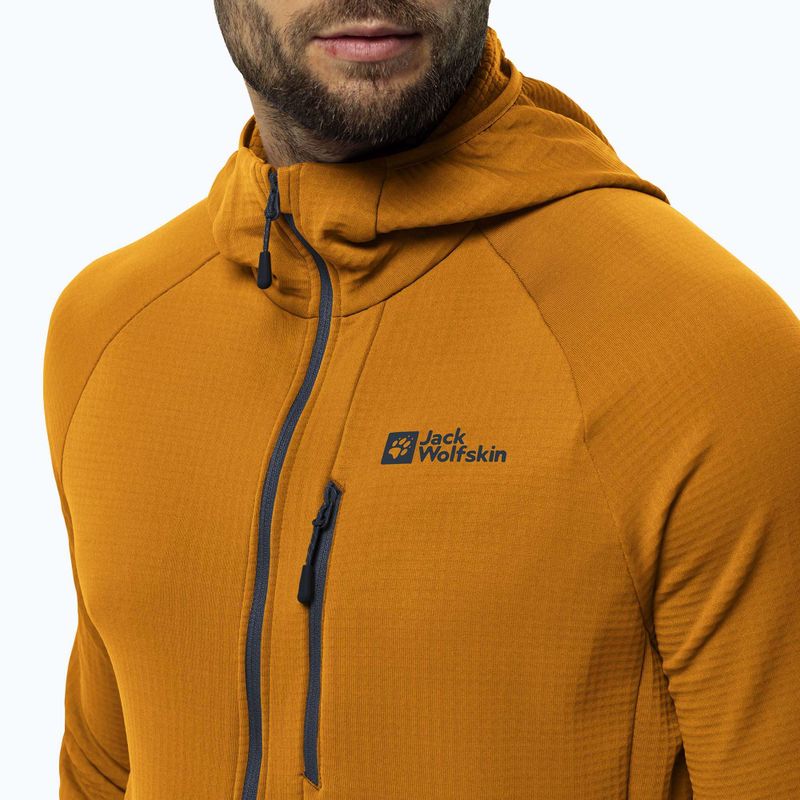 Мъжки Jack Wolfskin Kolbenberg Hooded Fz поларен суитшърт safflower 4