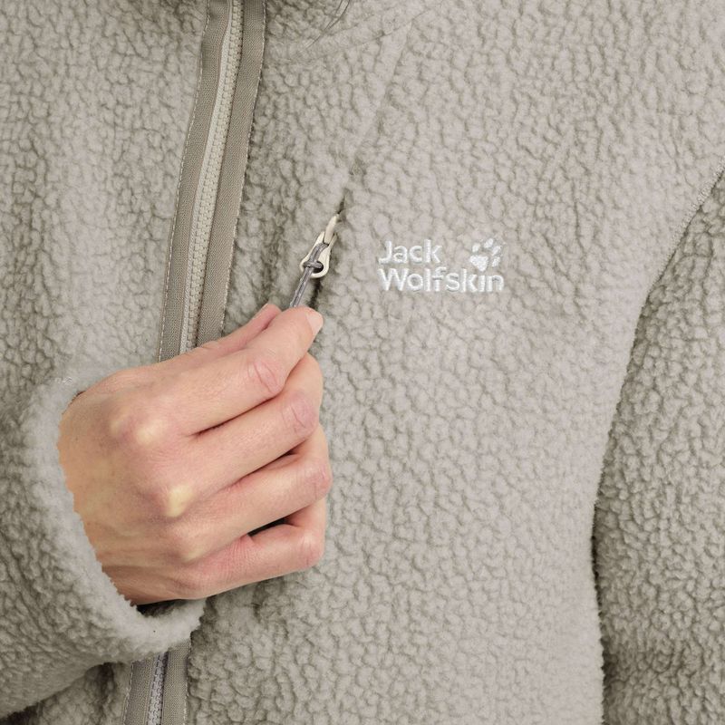 Дамски суитшърт от полар Jack Wolfskin Cradle Mountain Pile Full Zip Pale Sand 5