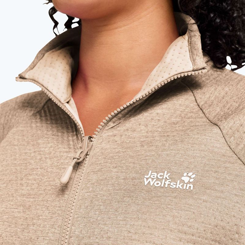 Дамски поларен суитшърт Jack Wolfskin Anytrail Full Zip oat 4