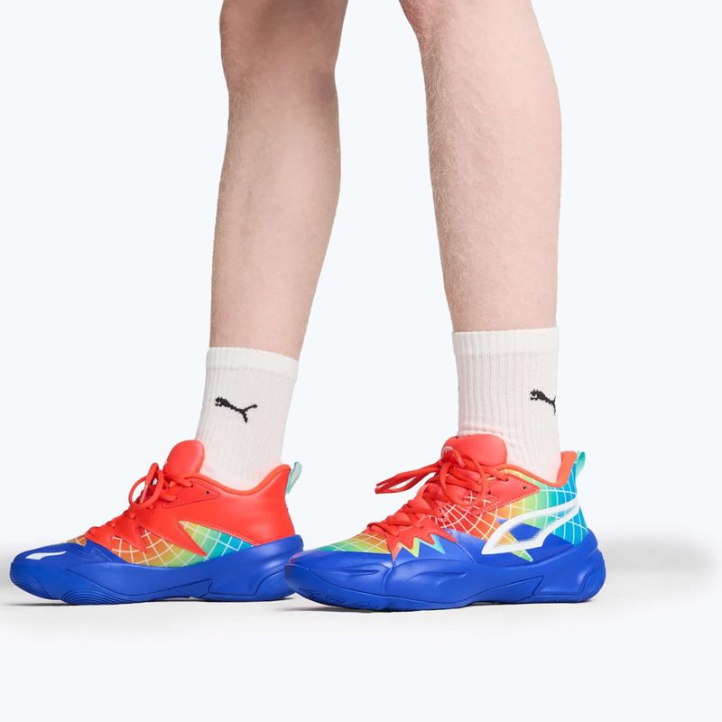 Мъжки баскетболни обувки PUMA Genetics Marcus Smart royal sapphire/red blast 4