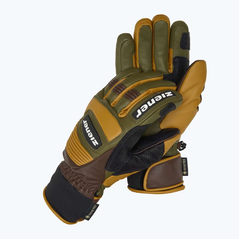Мъжки скиорски ръкавици ZIENER Guard GTX + Gore Grip PR alpine dark/brown 2