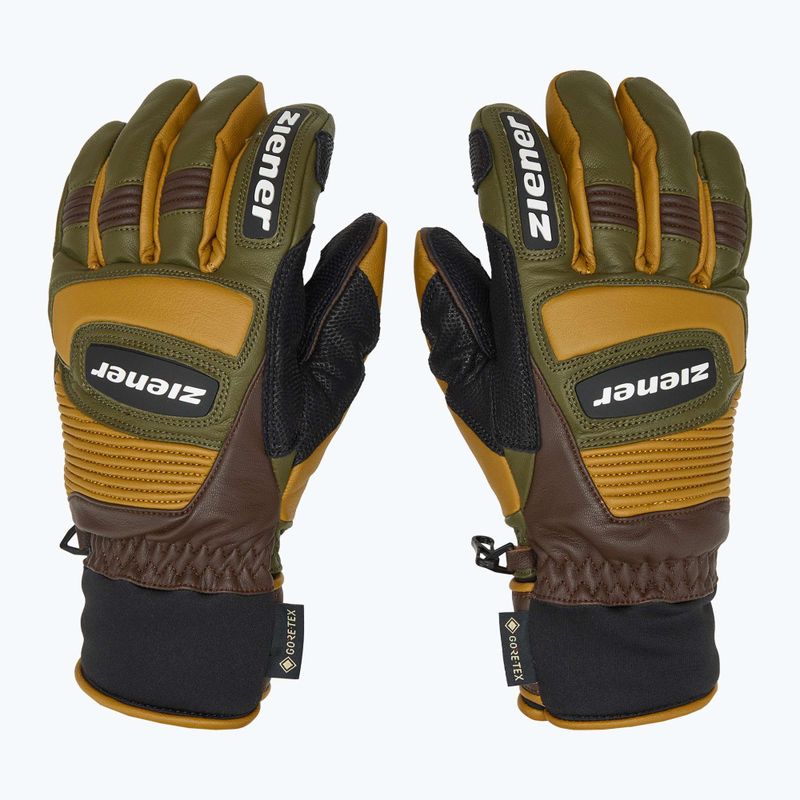 Мъжки скиорски ръкавици ZIENER Guard GTX + Gore Grip PR alpine dark/brown 4