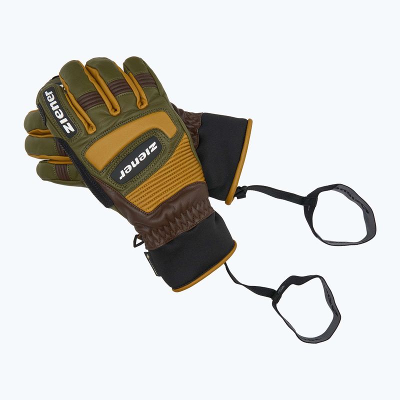 Мъжки скиорски ръкавици ZIENER Guard GTX + Gore Grip PR alpine dark/brown 7