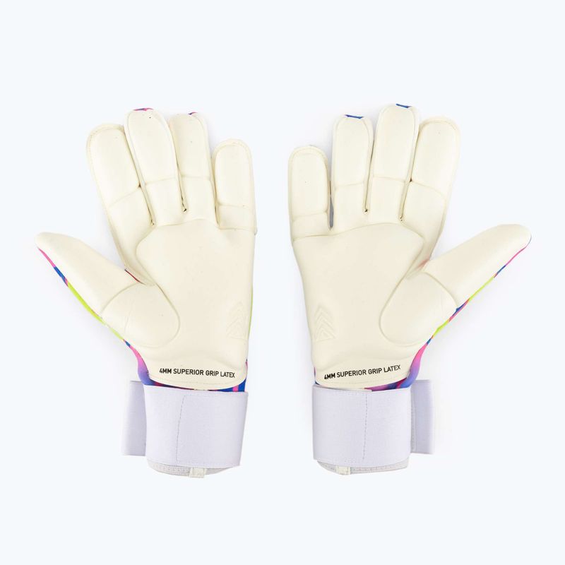 PUMA Ultra Ultimate Energy Hybrid вратарска ръкавица ултра синьо/жълт алармен цвят/светло розово 2