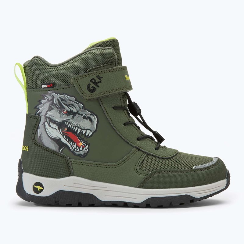 Юношески ботуши за сняг KangaROOS K-MJ Edison EV RTX SL olive / limetta dino 2